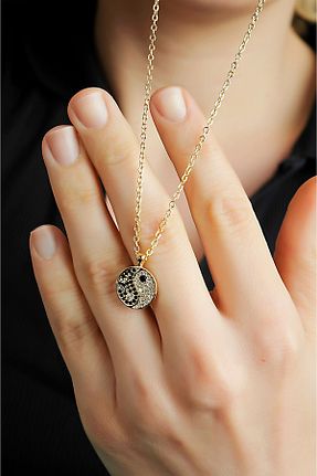 گردنبند جواهر طلائی زنانه روکش نقره MakeWell - کد 818169304