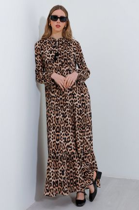 لباس قهوه ای زنانه رگولار بافتنی مخلوط پلی استر کد 251762507