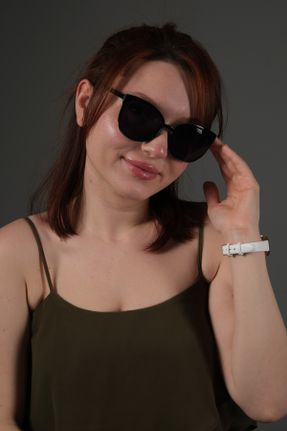 عینک آفتابی مشکی زنانه 53 UV400 آستات سایه روشن گربه ای کد 797954893