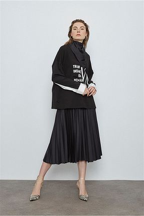 بلوز مشکی زنانه چاپی VERDA - کد 818210311