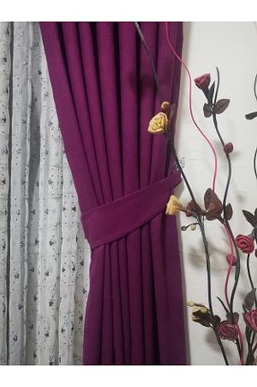 پرده زمینه بنفش مخمل Karesi - کد 818233130