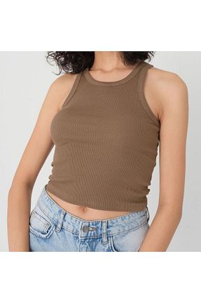 بادی قهوه ای زنانه یقه دوچرخه emra wear - کد 818372241