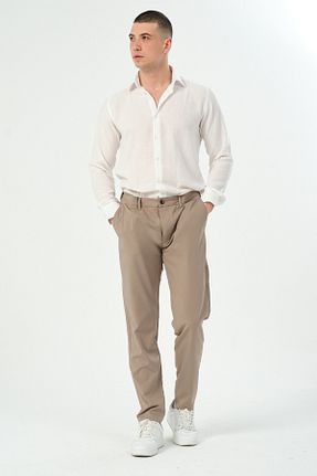 شلوار بژ مردانه پارچه Wdax - کد 818313816