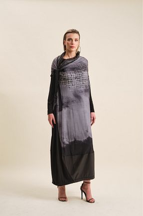 لباس سایز بزرگ طوسی زنانه پلی استر VERDA - کد 818402571