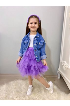 ست بالاتنه و پائین تنه آبی بچه گانه جین ipekkids - کد 818407991