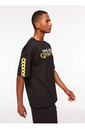 تیشرت مشکی مردانه اسلیم فیت VERSACE JEANS COUTURE - کد 783926144