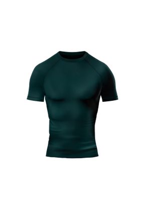 تی شرت سبز مردانه پلی استر قابلیت خشک شدن سریع کد 818430816