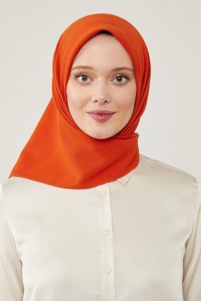 روسری نارنجی پنبه ای Levidor - کد 818435972