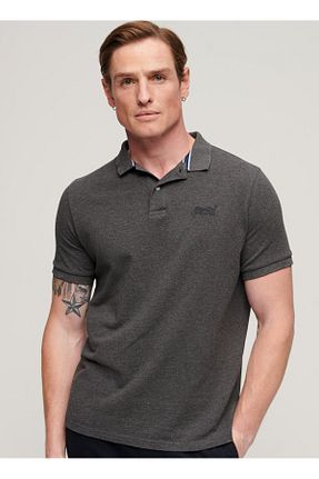 پولوشرت طوسی مردانه پارچه SUPERDRY - کد 818447097