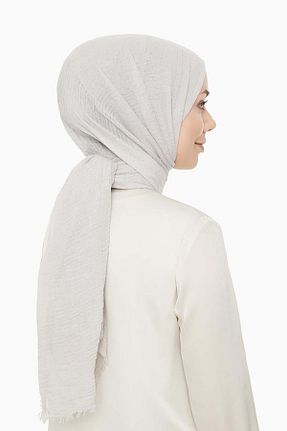 شال طوسی زنانه Kesik Elyaf Levidor - کد 316840485