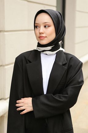 روسری مشکی پلی استر Hint İpek - کد 800930068
