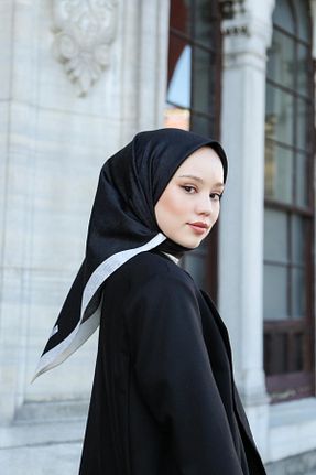 روسری مشکی پلی استر Hint İpek - کد 818482052
