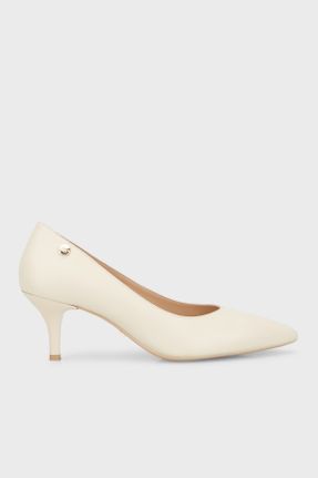 کفش پاشنه بلند کلاسیک سفید زنانه پاشنه نازک پاشنه کوتاه ( 4 - 1 cm ) کد 818482301