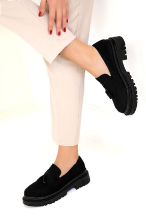کفش کژوال مشکی زنانه چرم مصنوعی پاشنه کوتاه ( 4 - 1 cm ) پاشنه ساده کد 475290097