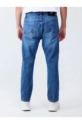 شلوار جین آبی مردانه پاچه لوله ای جین ساده استاندارد کد 818214009