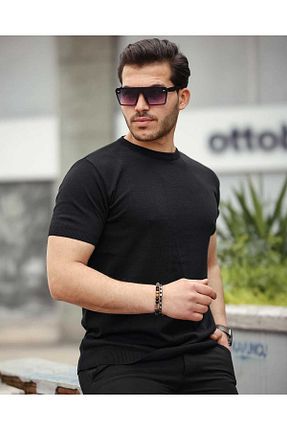 تیشرت مشکی مردانه رگولار ONE - کد 818232601