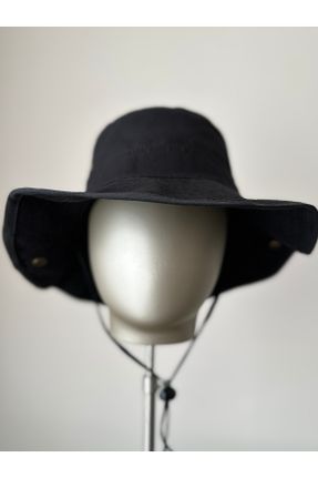 کلاه مشکی زنانه مخلوط کتان کد 818188773