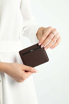 جا کارتی قهوه ای زنانه سایز متوسط Tamer Tanca - کد 818388941