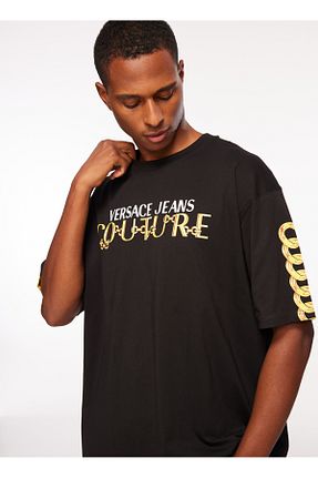 تیشرت مشکی مردانه اسلیم فیت VERSACE JEANS COUTURE - کد 783926144