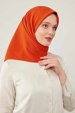 روسری نارنجی پنبه ای Levidor - کد 818435972