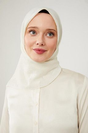روسری بژ پنبه ای Levidor - کد 818436371