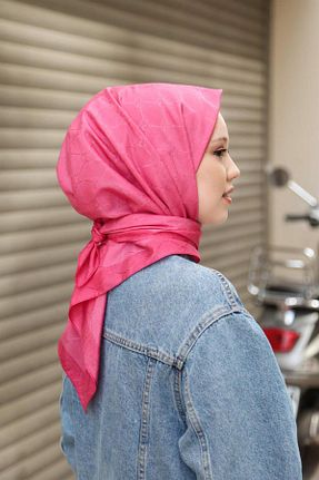 روسری صورتی پلی استر Hint İpek - کد 800928862