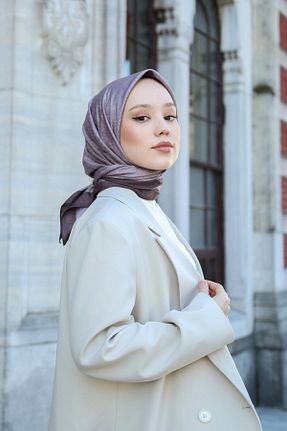 روسری بنفش پلی استر Hint İpek - کد 818482040