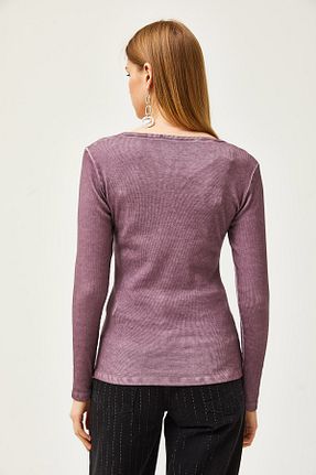 بلوز بنفش زنانه ساده Olalook - کد 818100697