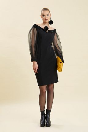 لباس مجلسی و فارغ التحصیلی مشکی زنانه مخلوط پلی استر VERDA - کد 817862626