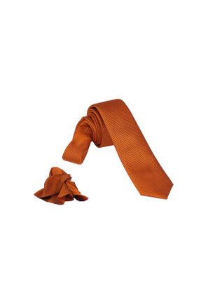 کراوات نارنجی زنانه ویسکون - پلی استر İnce کد 818106518