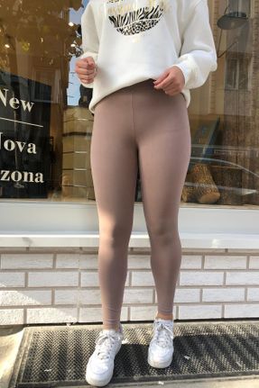 ساق شلواری قهوه ای زنانه بافتنی کد 776415681