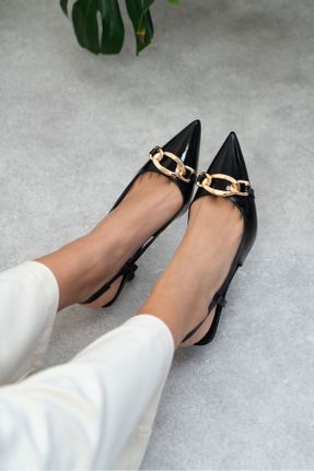 کفش پاشنه بلند کلاسیک مشکی زنانه چرم لاکی پاشنه نازک پاشنه متوسط ( 5 - 9 cm ) کد 815638579