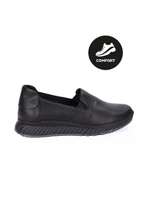 کفش کژوال مشکی زنانه چرم خالص Mammamia - کد 809545401