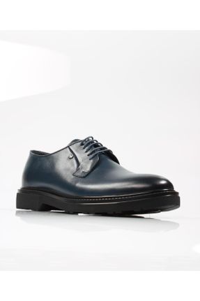 کفش کلاسیک سرمه ای مردانه پاشنه کوتاه ( 4 - 1 cm ) کد 818227814
