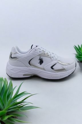 کفش اسنیکر سفید زنانه پارچه نساجی کد 818230159