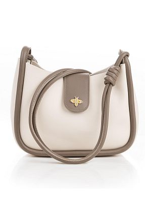 کیف دوشی بژ زنانه چرم مصنوعی Lucky Bees - کد 760560097