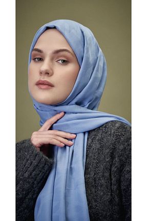 شال آبی زنانه پنبه پلی استر Modakaşmir - کد 818411760