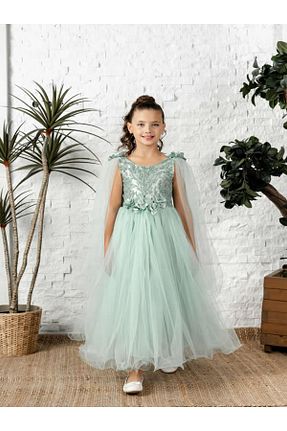 لباس مجلسی و فارغ التحصیلی سبز بچه گانه ساتن Mertoğlu Baby - کد 774234484