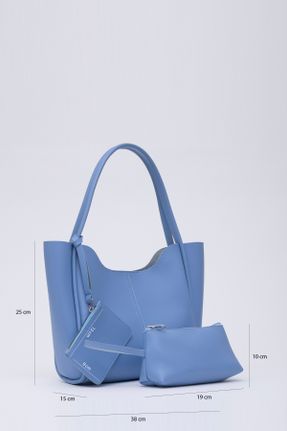 کیف دوشی آبی زنانه چرم مصنوعی کد 808704015