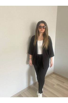 ست بالاتنه و پائین تنه مشکی زنانه جین MODA - کد 818444851