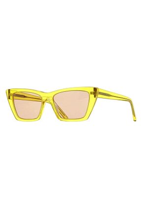 عینک آفتابی زرد زنانه UV400 Yves Saint Laurent - کد 337066685