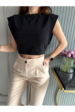 بلوز مشکی زنانه ساده ModaWiser - کد 818486120