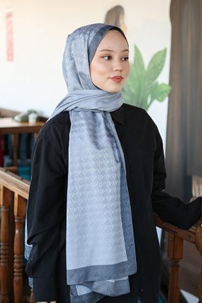 شال طوسی زنانه ویسکون Hint İpek - کد 801247691