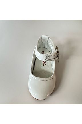 کفش کلاسیک سفید بچه گانه چرم لاکی YILDIZ BEBE - کد 818487447