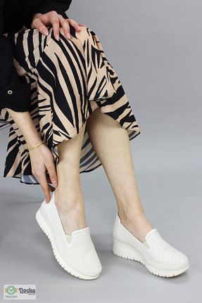 کفش کژوال بژ زنانه چرم خالص Mammamia - کد 818547791