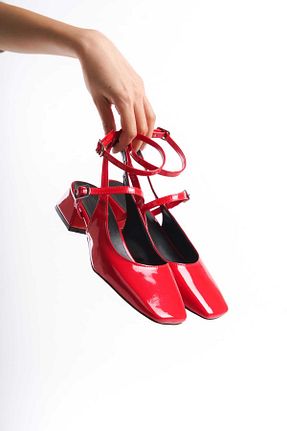 کفش پاشنه بلند کلاسیک قرمز زنانه چرم لاکی SEREL35SHOES - کد 818596851