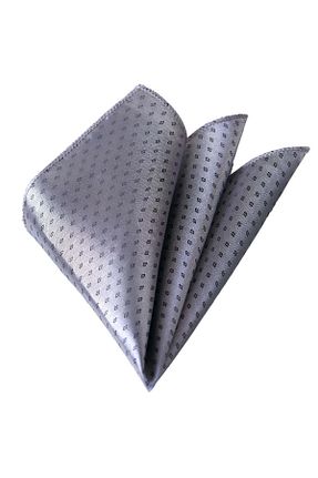 دستمال جیبی طوسی مردانه پارچه ای Exve Exclusive - کد 817904721