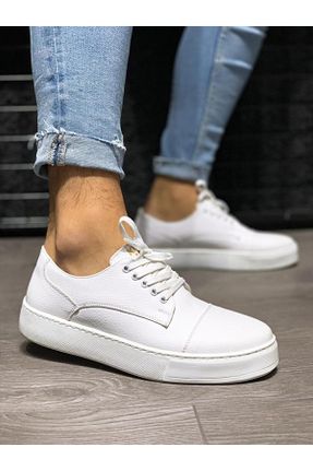 کفش کژوال سفید زنانه پاشنه کوتاه ( 4 - 1 cm ) پاشنه ساده کد 818696174