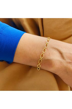 دستبند استیل (فولاد) طلائی زنانه روکش طلا xesha - کد 818693812