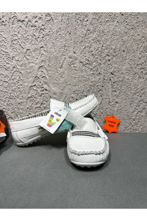 کفش کژوال سفید بچه گانه چرم طبیعی پاشنه کوتاه ( 4 - 1 cm ) پاشنه ساده کد 818548016